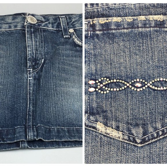 Denim for Immortality Dresses & Skirts - ❤️ 5/30 10/50 Denim Mini Skirt Swarovski Crystals